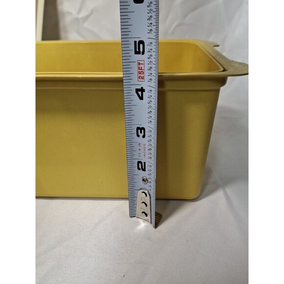 VTG Tupperware Rectangle Bread Box 171  with Lid Base 172 Harvest Gold Retro - Picture 8 of 9